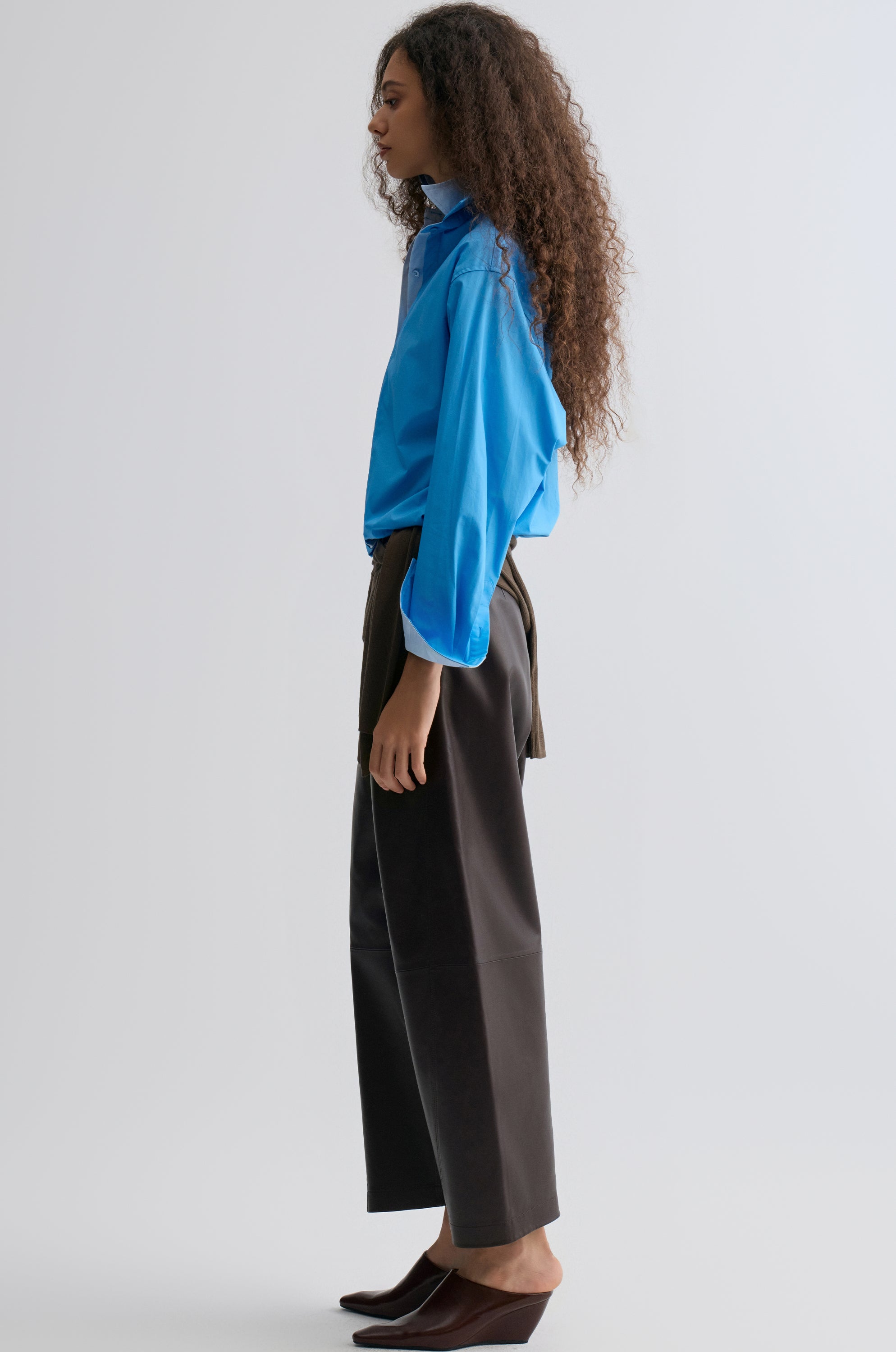 Relaxed Double-layer Shirt Periwinkle Blue