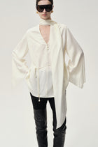 Reversible Scarf Blouse Ecru