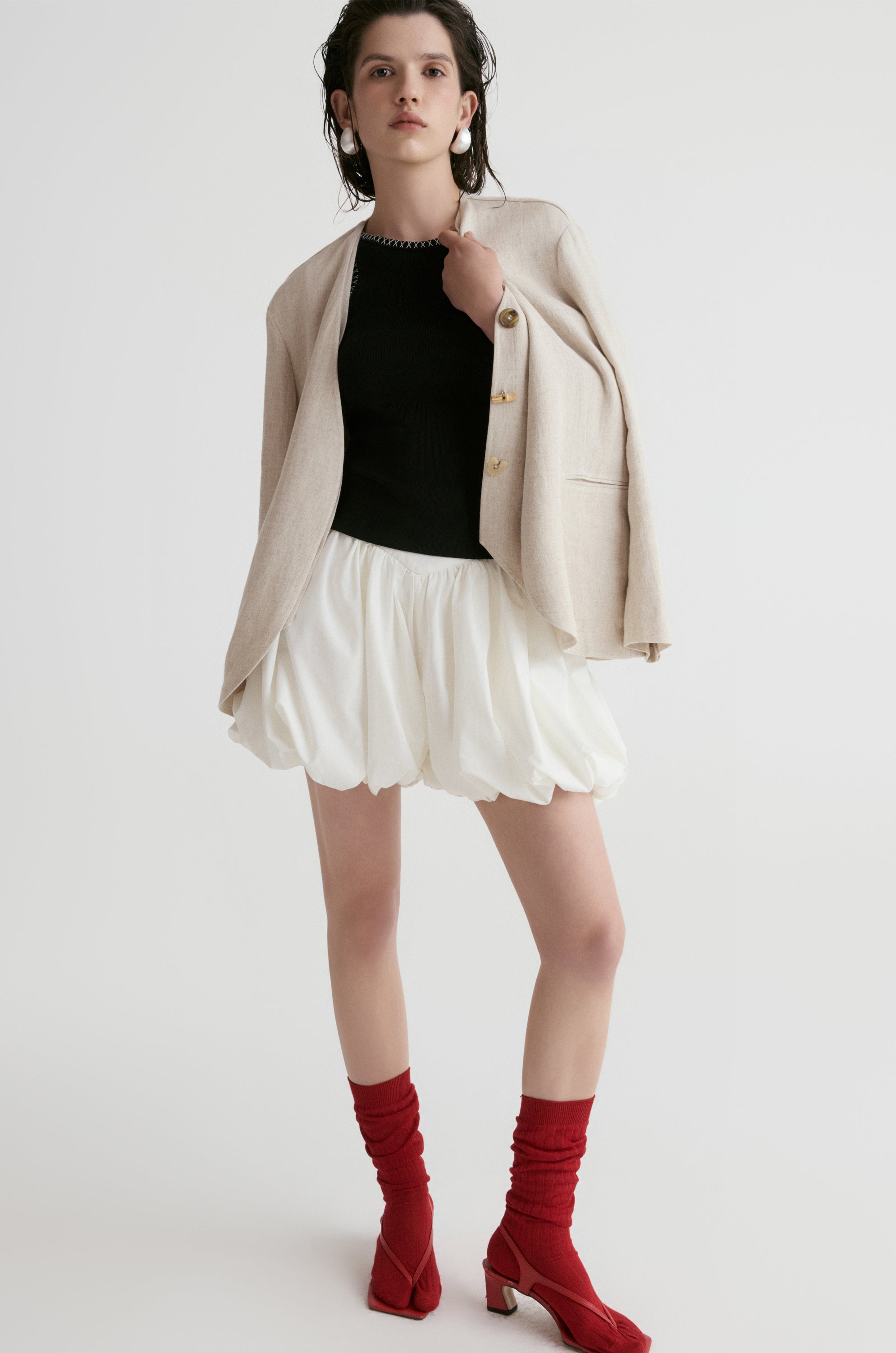 Amalfi Bubble Short-White