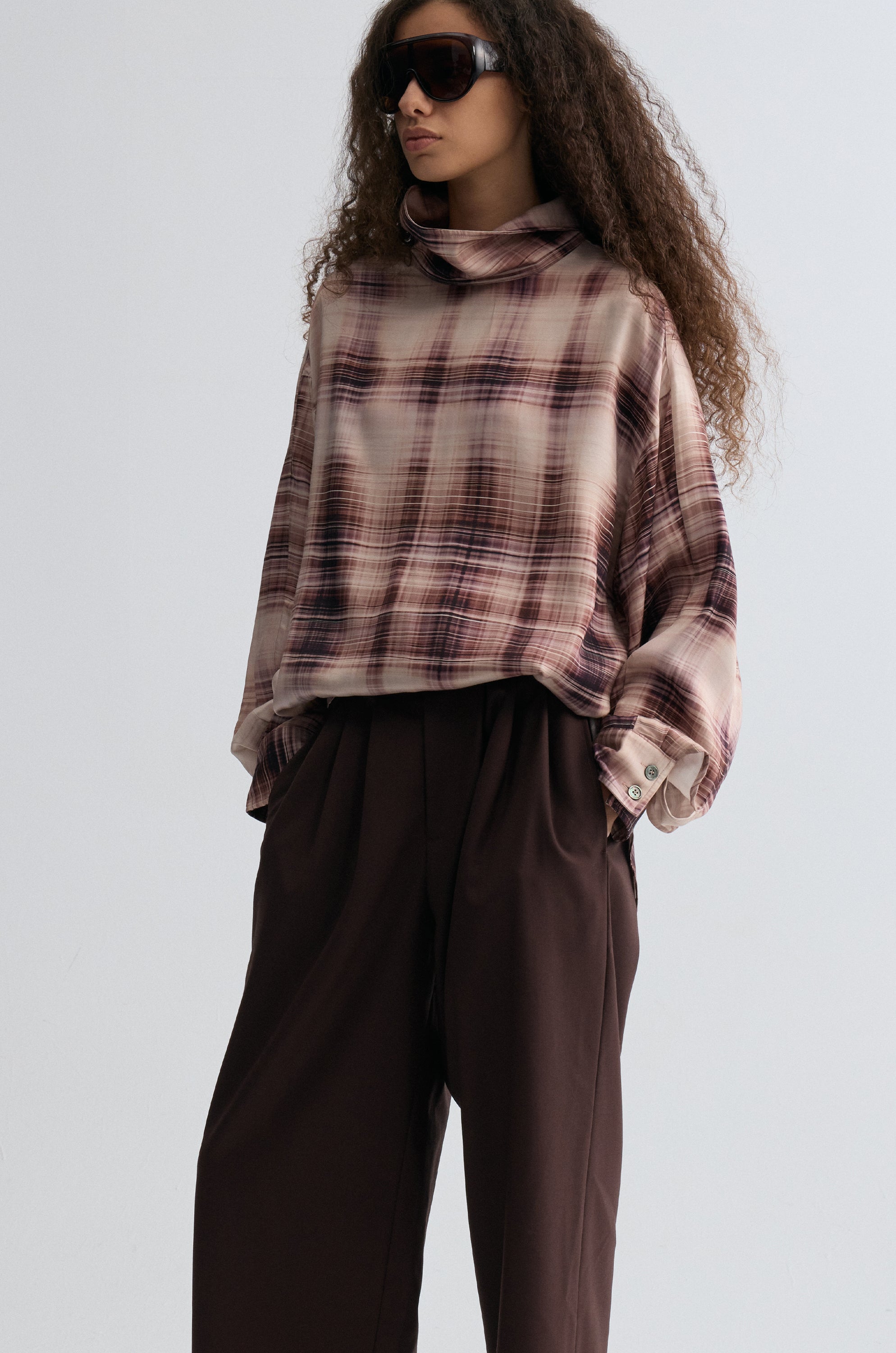 Check Printed Blouse