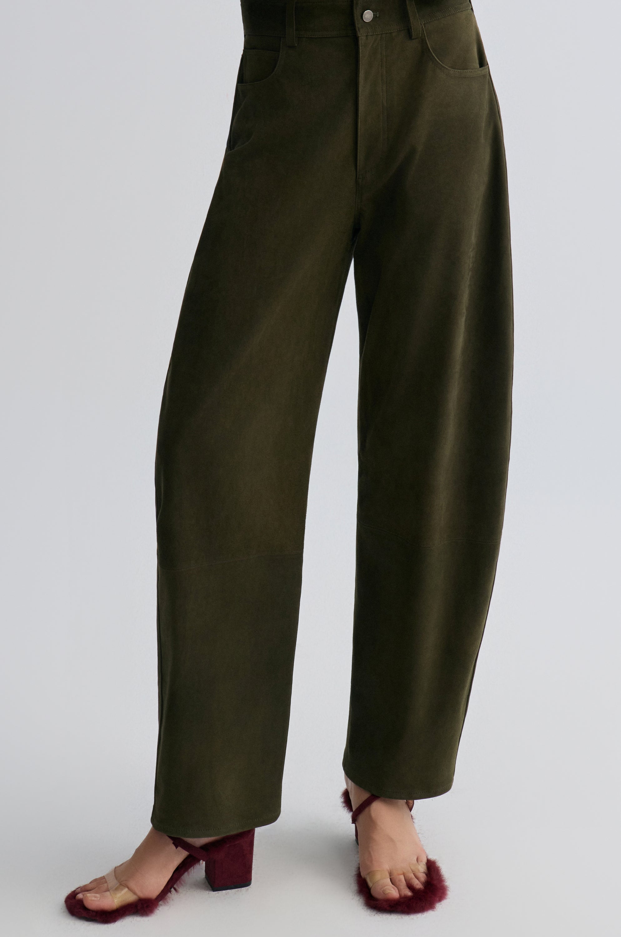 Suede Balloon Pants