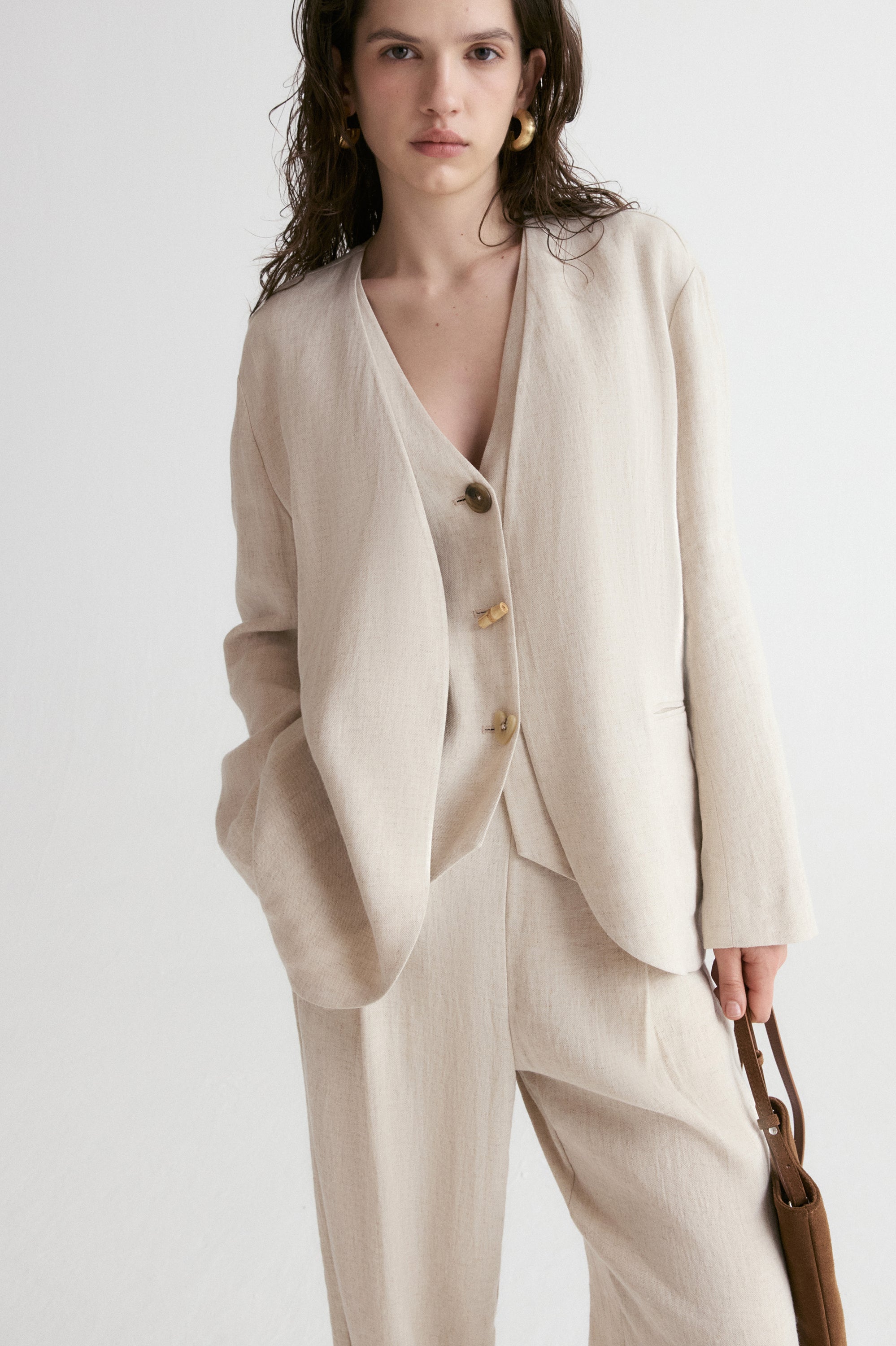 Annie Two-Piece Linen Blazer