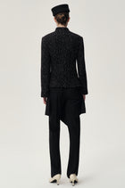Collarless Sculptural Jacket Black