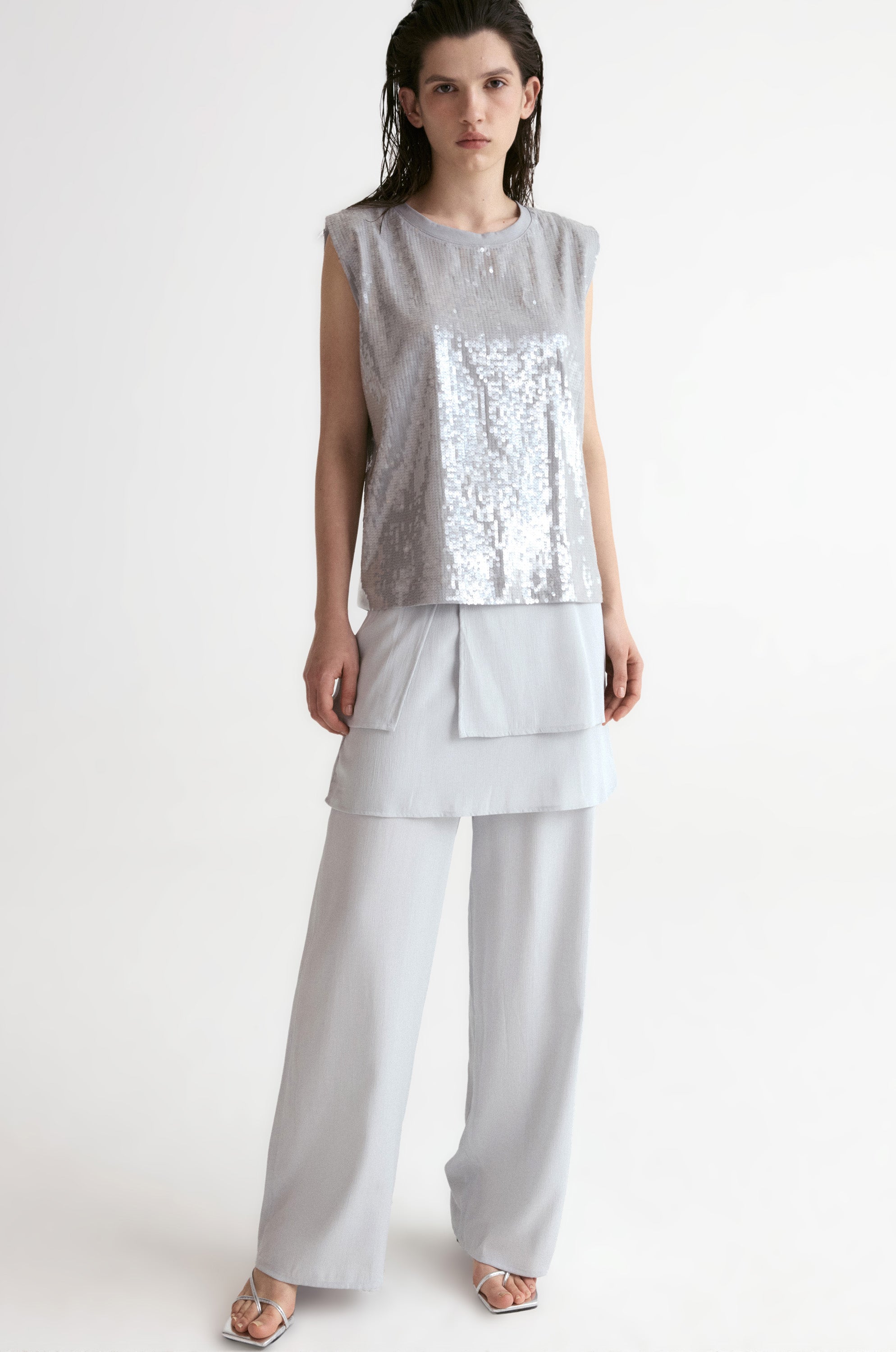 2in1 Set Trousers-Cloud Gray