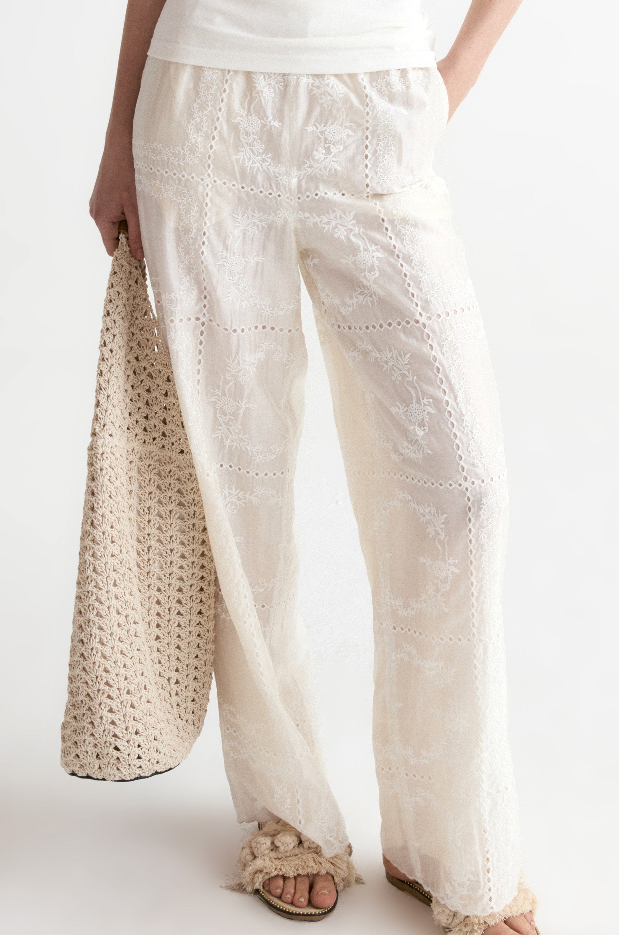 Cutwork Embroidery Trousers