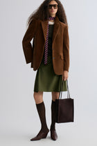 Metro Tote Bag in Suede Deep Brown