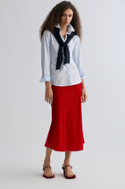 Velvet Mermaid Skirt Crimson