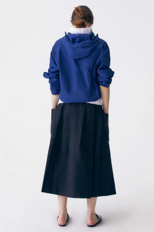 Loose fit Wrap Pleated Cotton Skirt