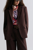 Boxy Single-Breasted Blazer Almandine