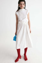 Amalfi Elasticated Dress-White