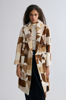 Chevre Patchwork Fur Coat