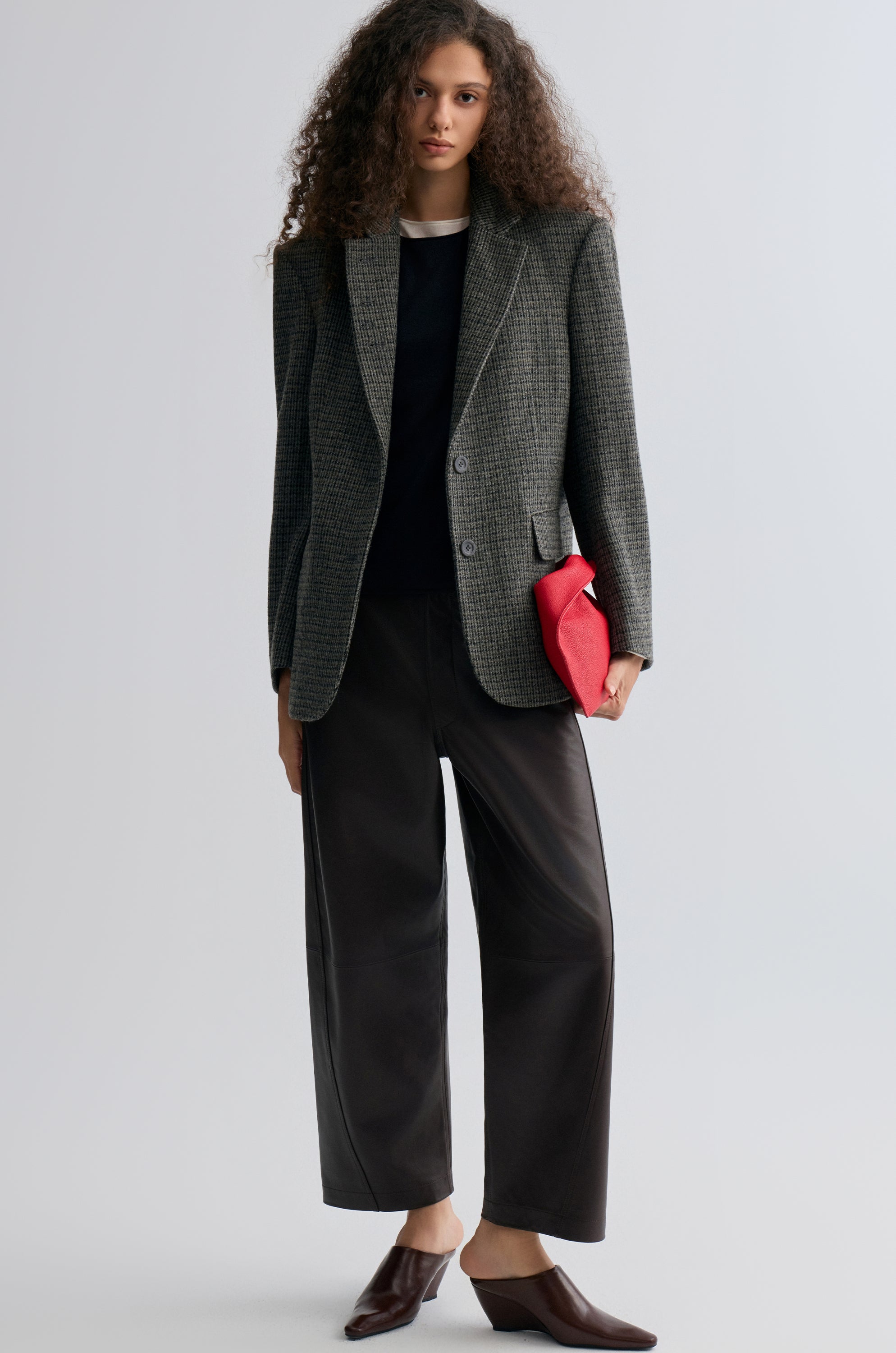 Boxy Check Blazer