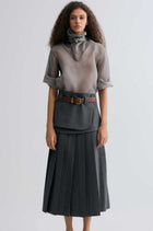 Two-tone Reversible Organza Blouse in silk