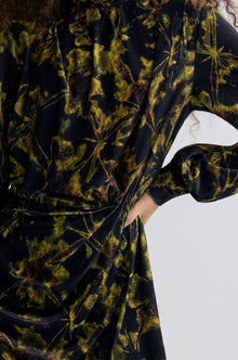 Velvet Printed Dress