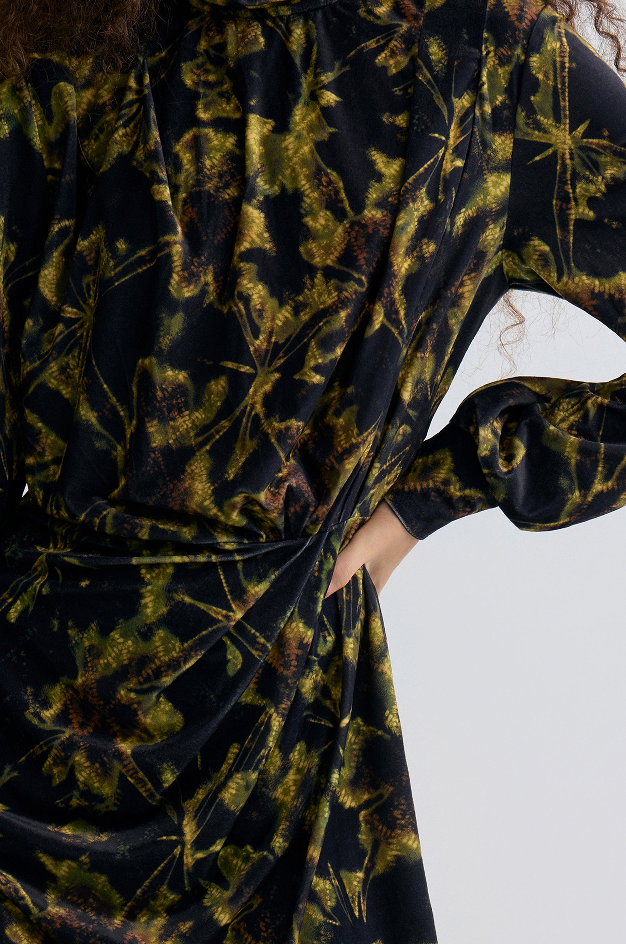 Velvet Printed Dress