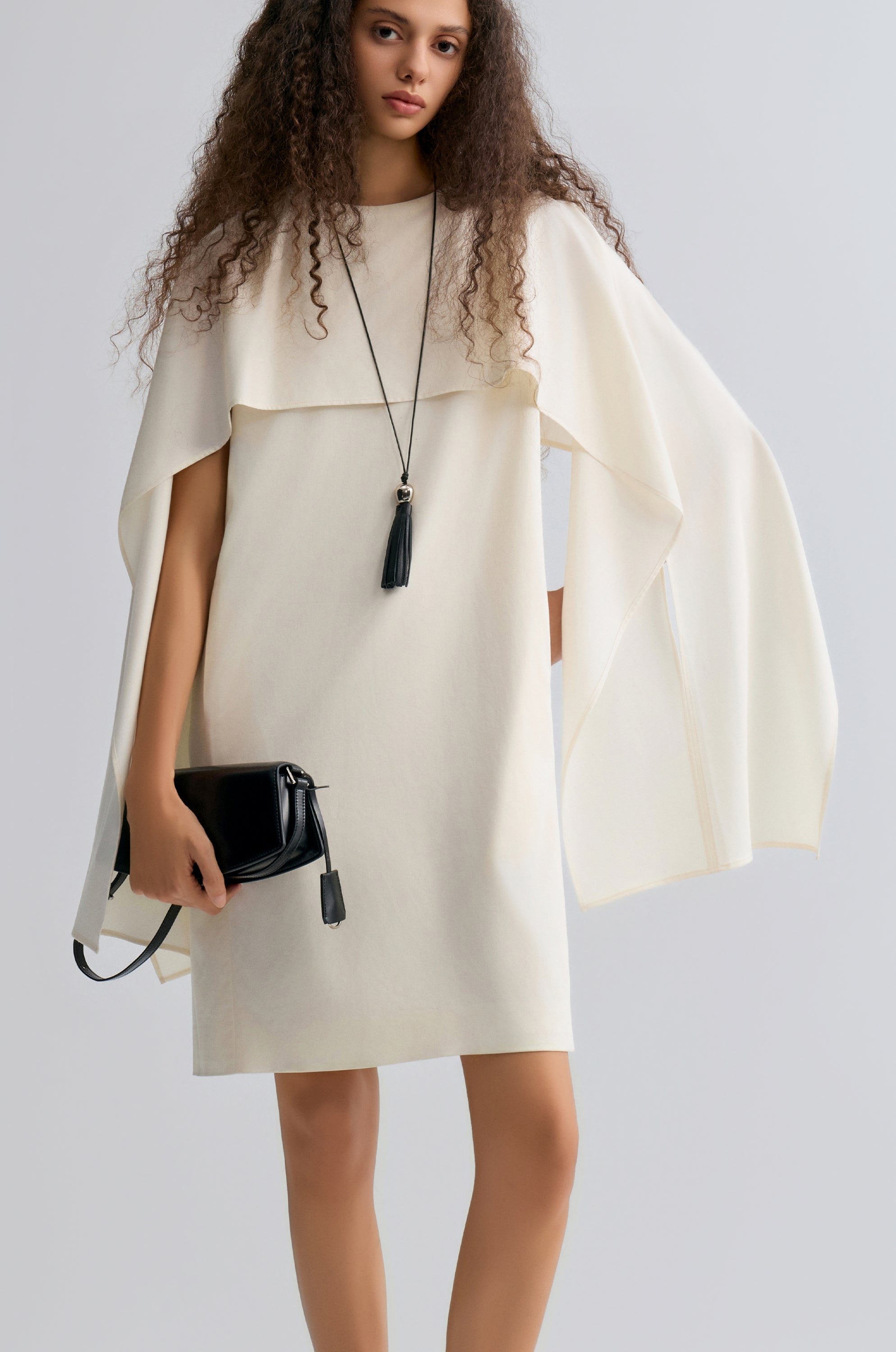 Opera Cape Dress Ivory