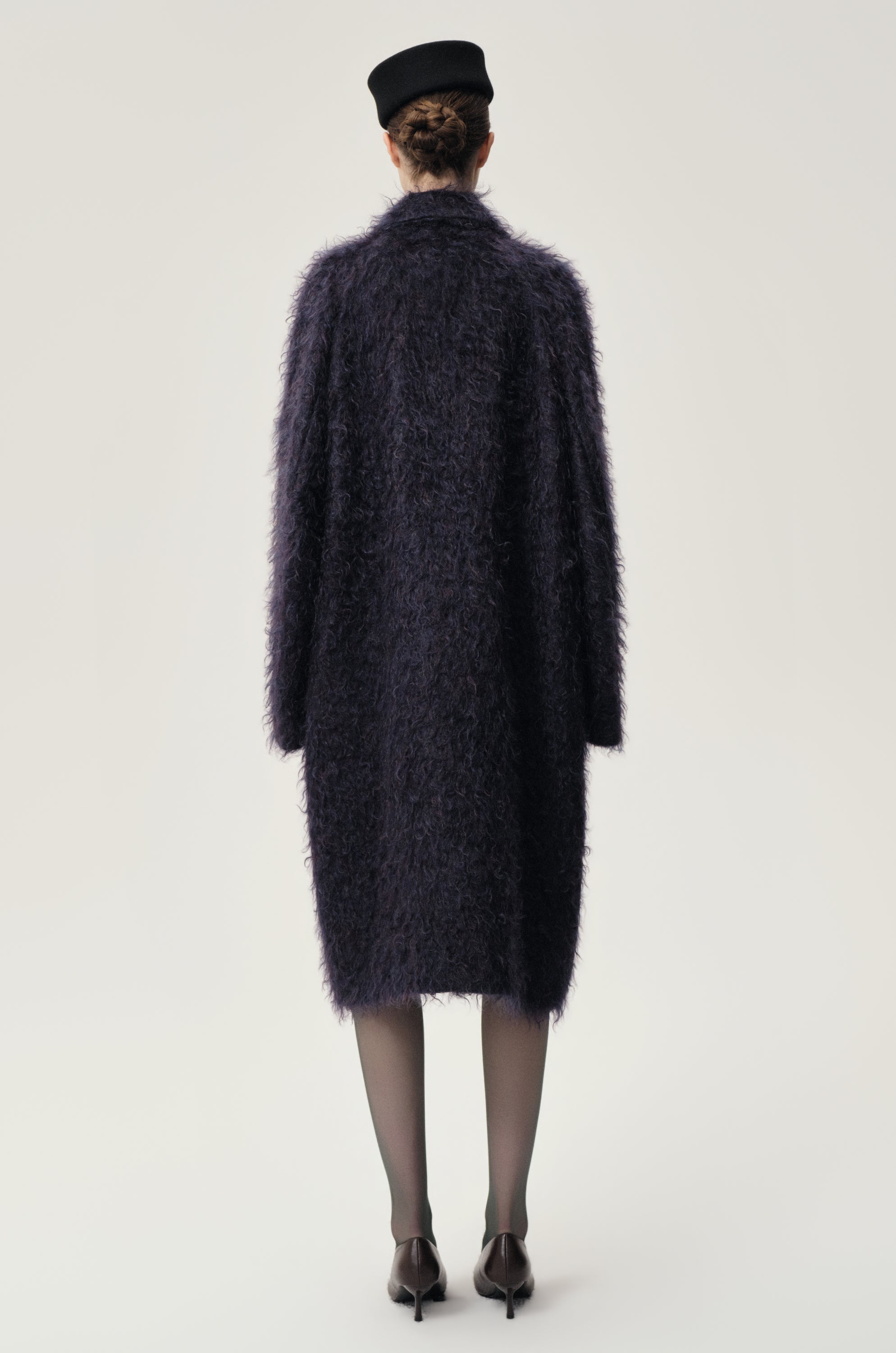 Modernist Mohair Coat Midnight