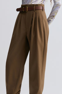 Relaxed Gabardine Trousers Pepper