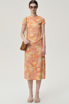Daisy Viscose Jersey Midi Skirt