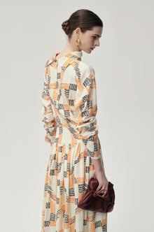 Printed Trompe-L'Ceil Dress Multi