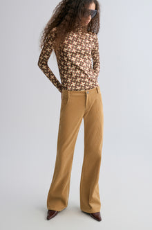 Corduroy Flared Trousers Sand