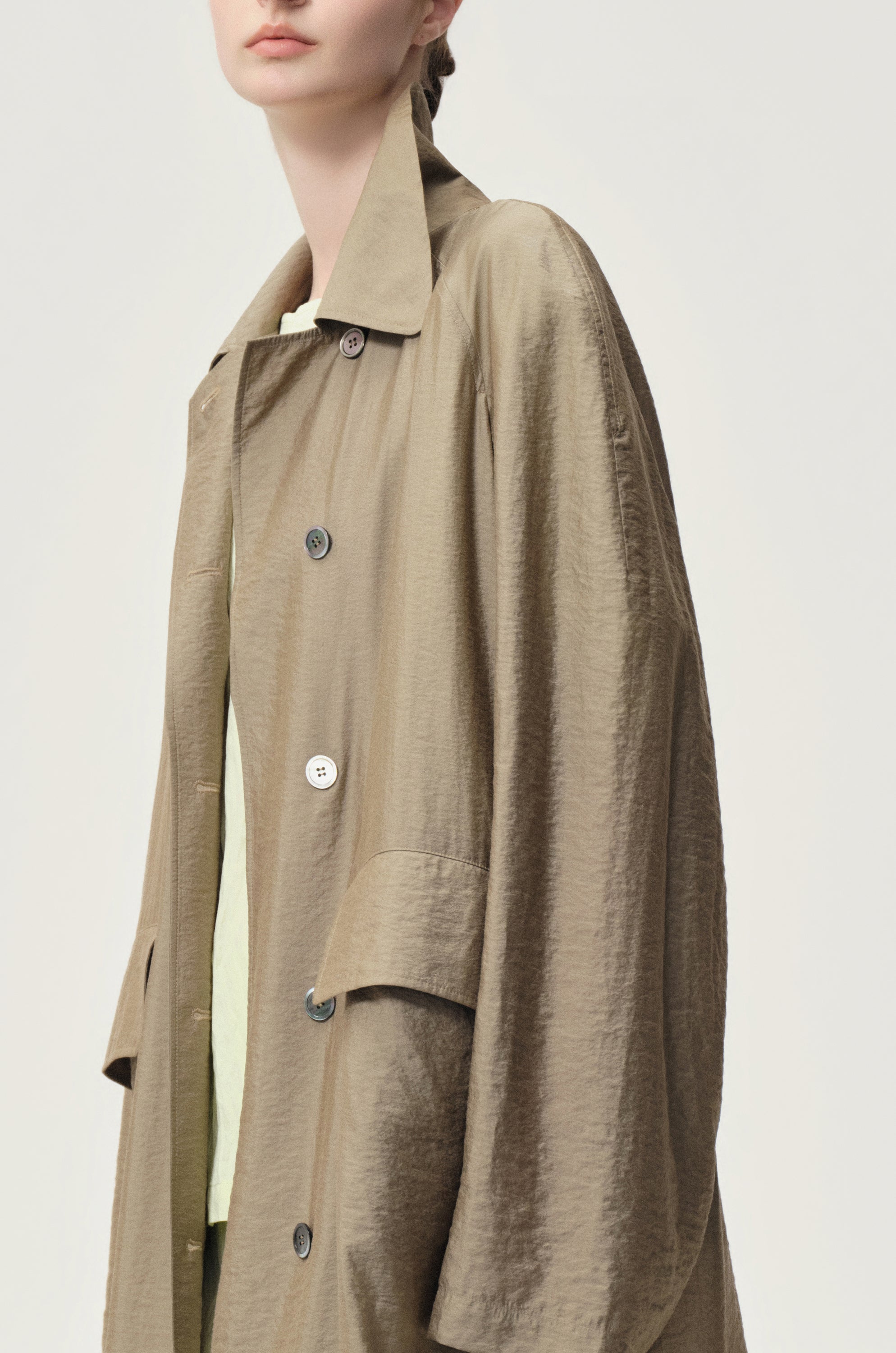 Zephy Trench Hay Green