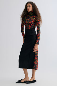 Deconstructed Printed Wool Dress