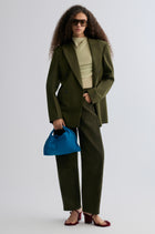 Velvet Mesh Asymmetric Draped Top Lime