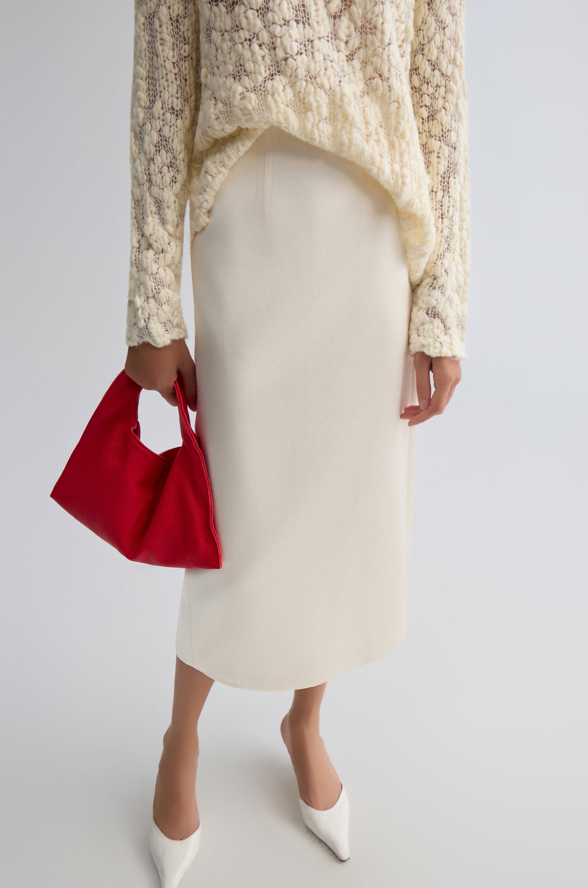 Nimbus Satin Skirt Pearl