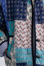 Patchwork Paisley Print Quilted Jacket Blue