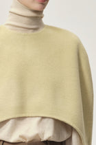Opera Double-faced  Wool Cape Top Butter