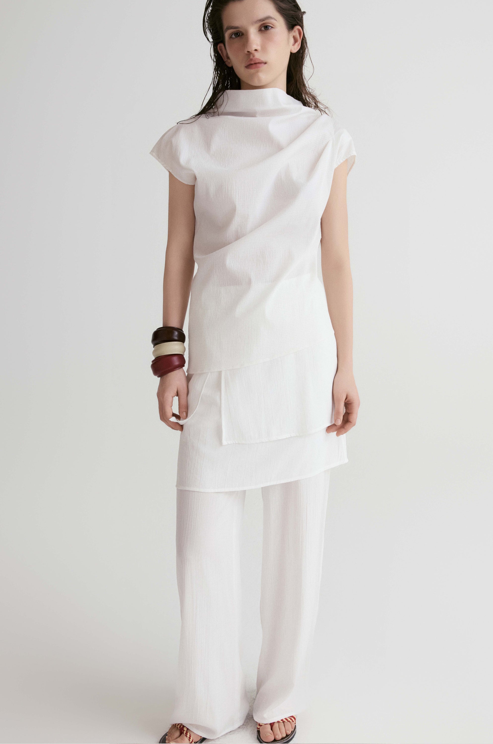 2in1 Set Trousers-White