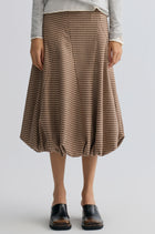 Tulip Checked Ballon-hem Skirt