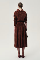Brushed Trompe-l'œil Dress Cranberry