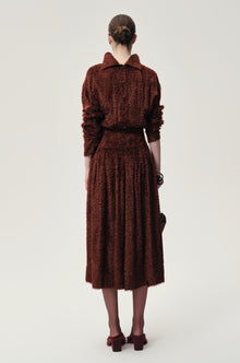Brushed Trompe-l'œil Dress Cranberry