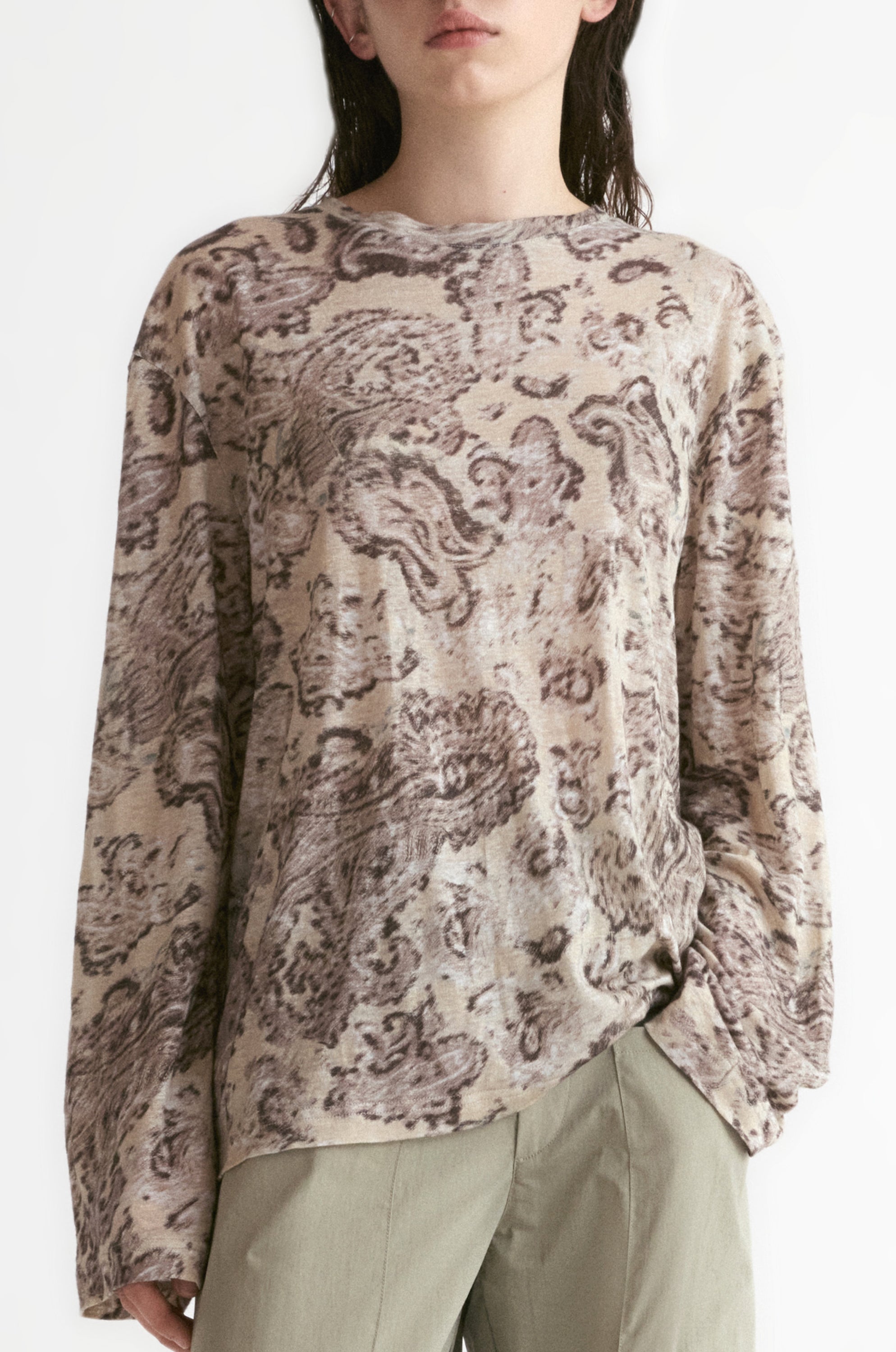 Boho Paisley Linen T-shirt