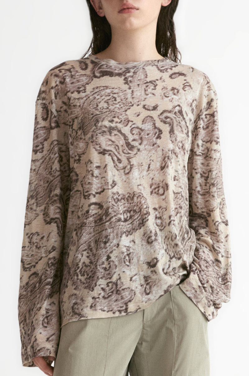 Boho Paisley Linen T-shirt