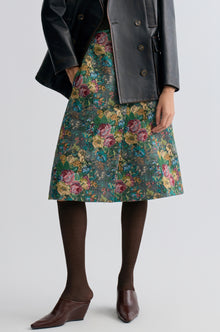 Rosetta Jacquard Skirt Grey
