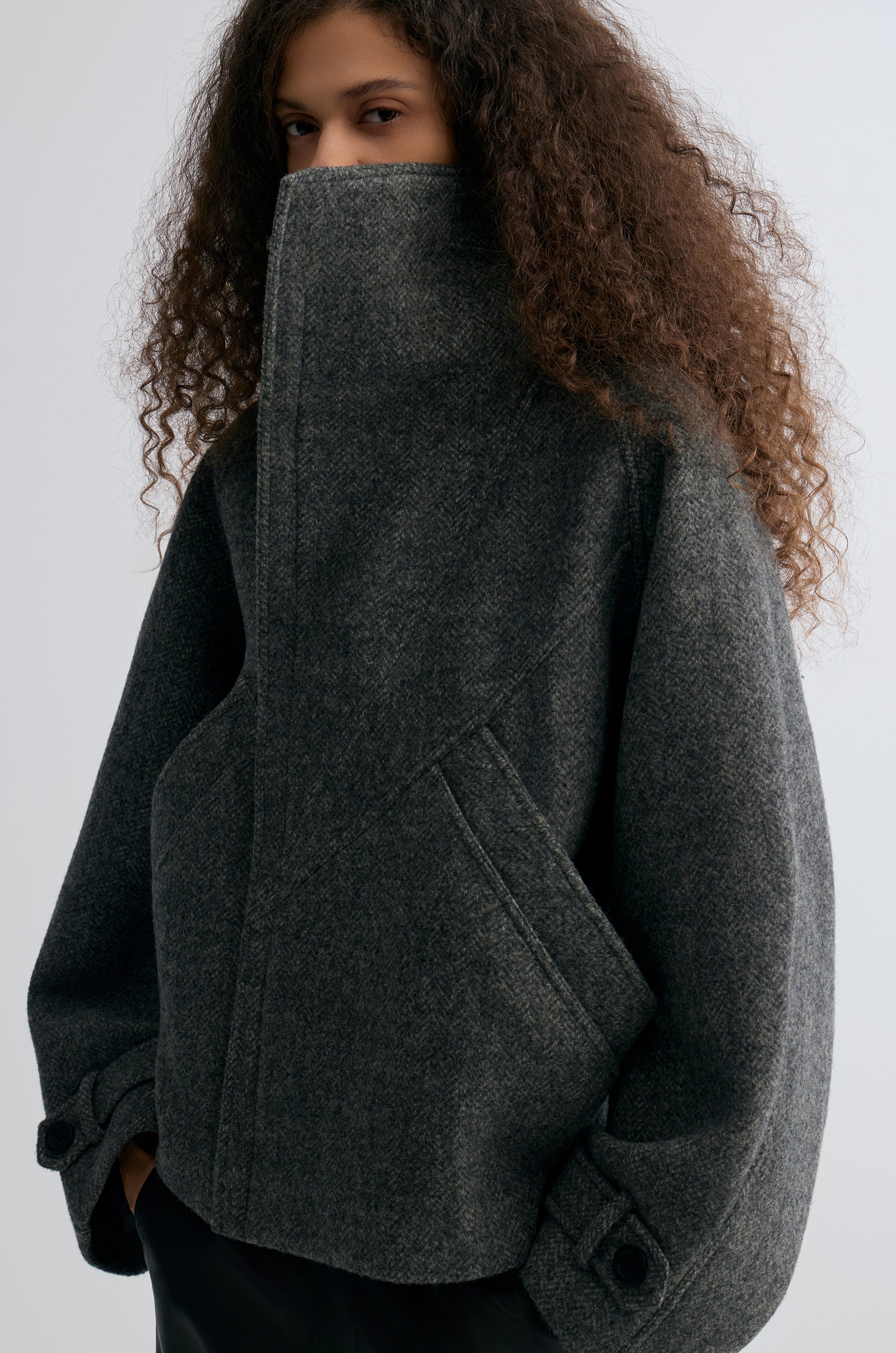 Retro Herringbone Wool Jacket