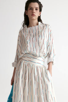 Santorini Twisted Shirt in Viscose Silk