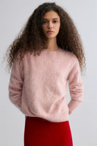 Plush Boxy  Brushed Cashmere Sweater Rosa