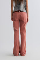 Corduroy Flared Trousers Abobe Rose
