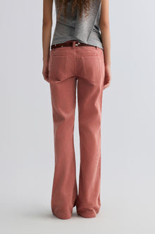 Corduroy Flared Trousers Abobe Rose