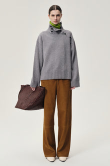 Corduroy Suede Trousers Tobacco