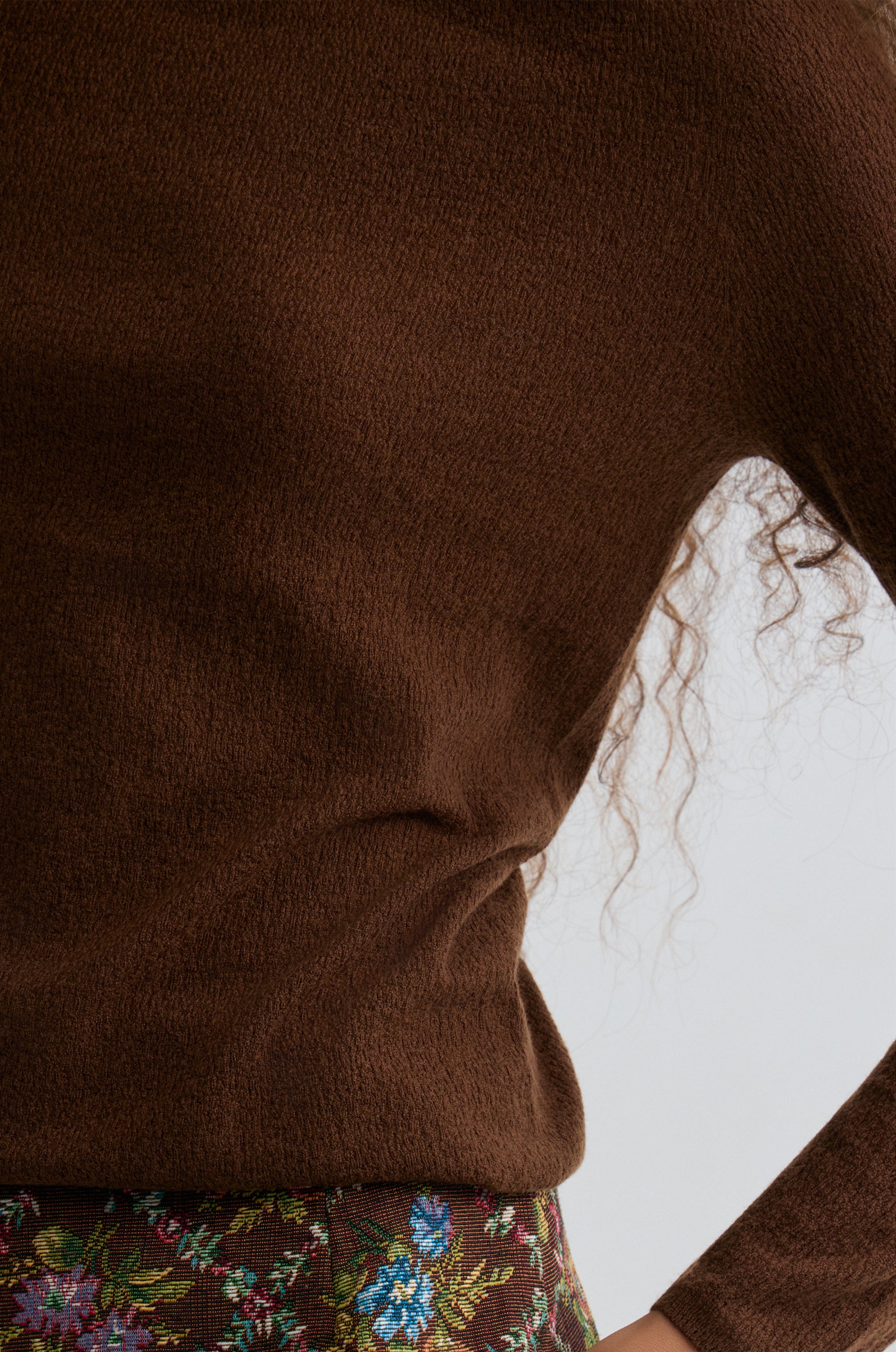 Wholegarment Fine Turtleneck Rust