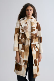 Chevre Patchwork Fur Coat