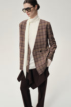 Reversible Check Blazer Espresso