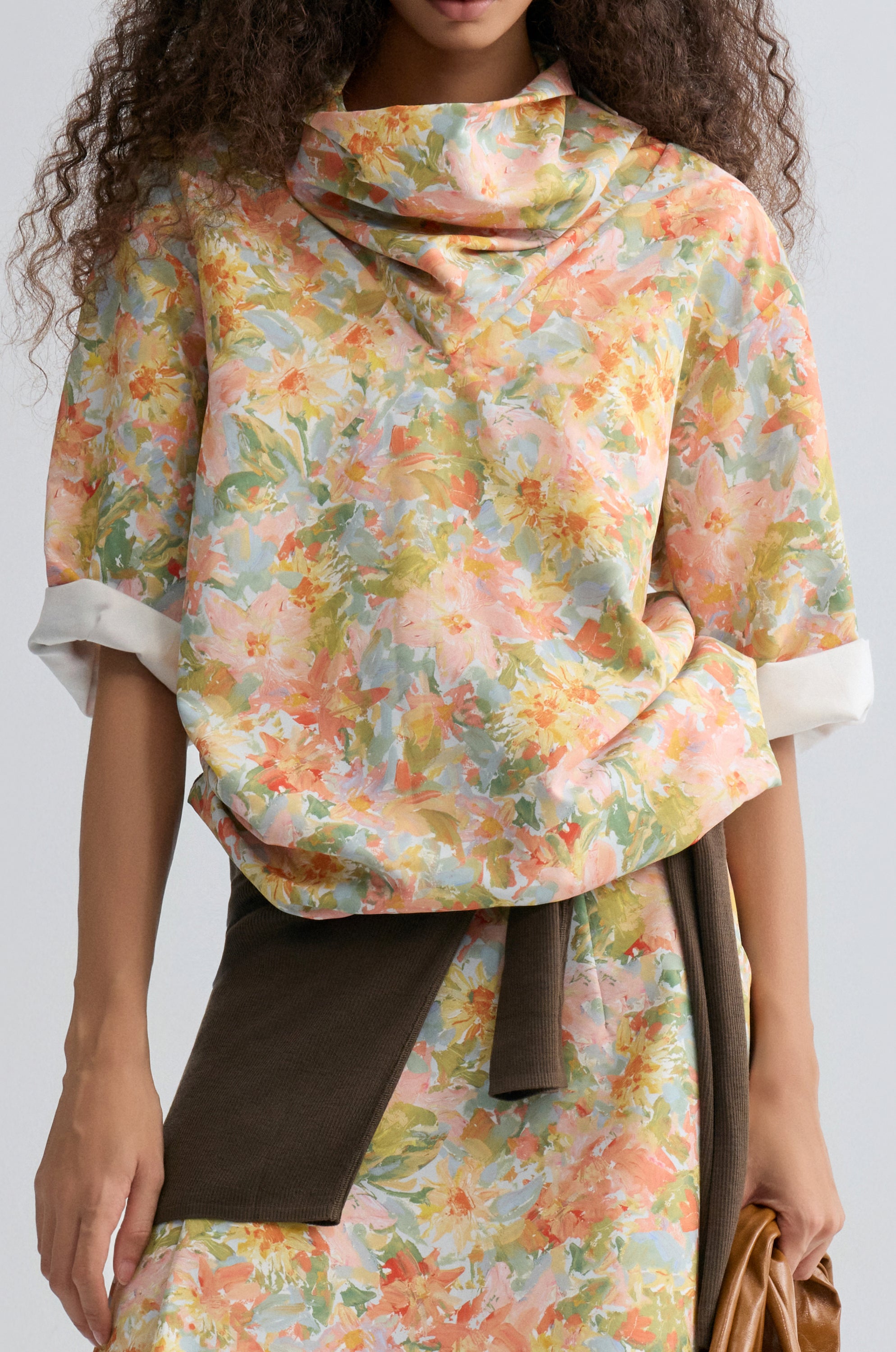 Floral Print Scarf Top