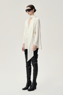 Reversible Scarf Blouse Ecru