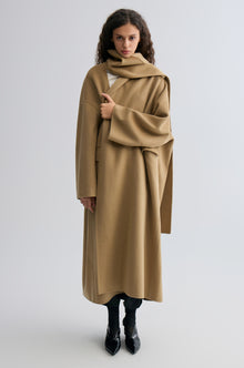 Oversized Double-faced Scarf Coat Hazel